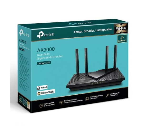 TP-LINK Archer AX55 AX3000 4LAN 1WAN 1USB - 694377 - zdjęcie 4